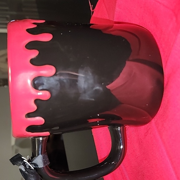 Rae Dunn Red and Black Halloween Mug "Bite Me" - Picture 2 of 5